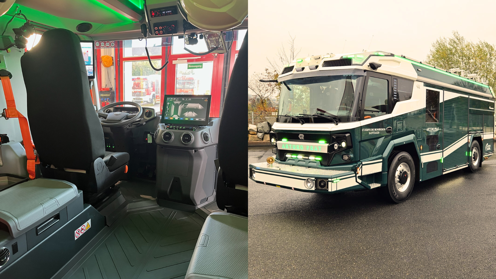 Bomberos de Santiago utilizarán el primer carro 100% eléctrico de Latinoamérica/Foto: Bomberos