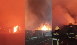 Gran incendio afecta bodegas en La Pintana: cerca de 100 bomberos trabajan en la emergencia