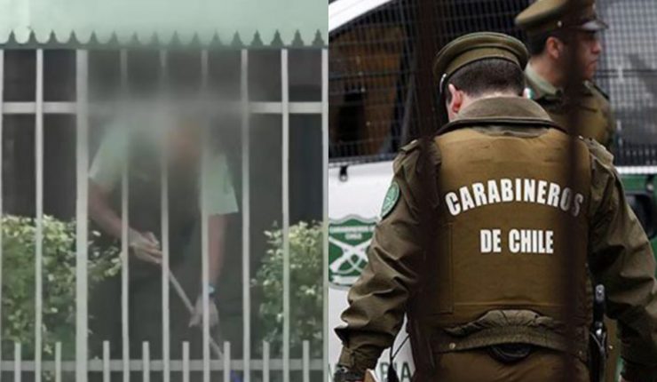 Funcionarios de Carabineros realizan labores de aseo en edificio de altos mandos