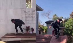 Cementerio General denuncia profanación de tumbas y daño al patrimonio: Sujetos patinaron sobre mausoleos