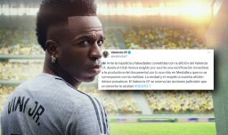 Valencia arremete contra documental de Vinícius Júnior: "La verdad y el respeto a nuestra afición deben prevalecer"