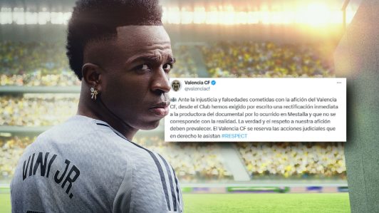 Valencia arremete contra documental de Vinícius Júnior: "La verdad y el respeto a nuestra afición deben prevalecer"