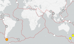 7.8 magnitude earthquake near Puerto Williams as the strongest of the year worldwide