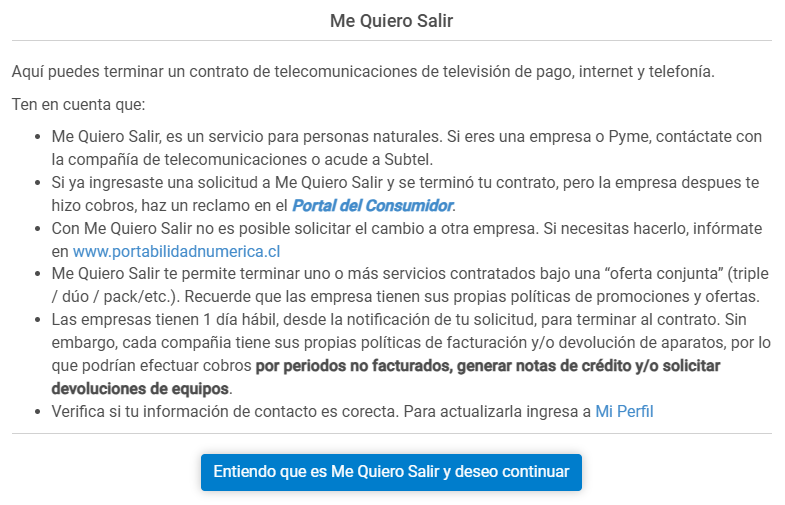 "Me Quiero Salir": Cómo usar la herramienta del Sernac para dar de baja servicios de telecomunicaciones o seguros/Captura