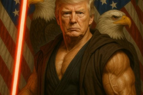 Donald Trump publica foto de él como un jedi musculoso para celebrar el día de Star Wars: Fue generada con IA