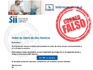SII alerta a la población por intento de suplantación a través de correo/SII