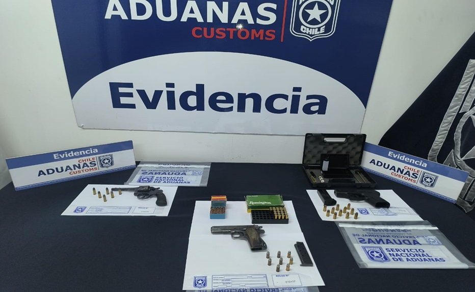 Conductor de casa rodante intentó ingresar a Chile con tres armas y munición sin declarar/Aduanas
