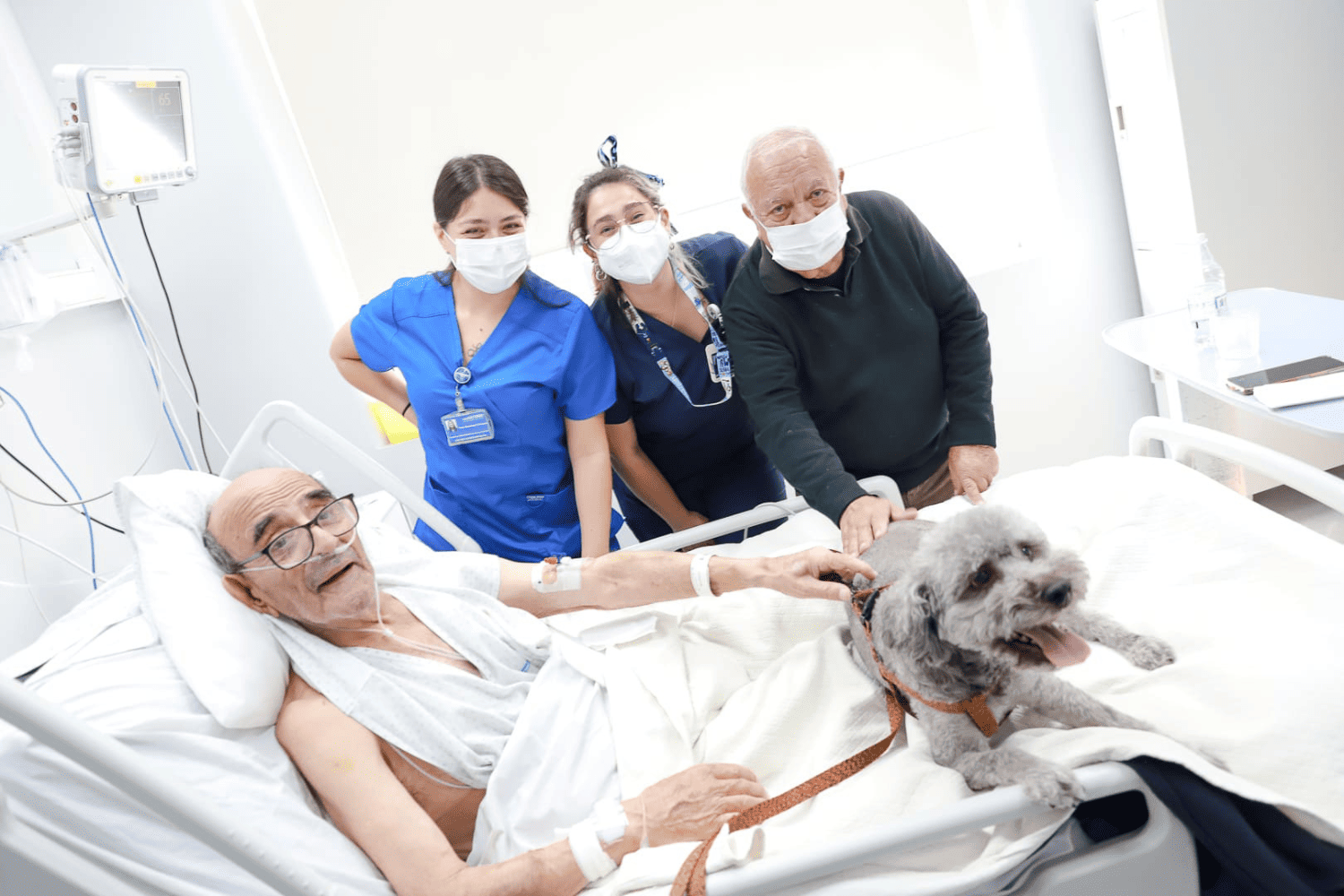 Hospital Clínico U. de Chile presenta nuevo protocolo humanizado que permite a mascotas visitar a pacientes críticos/HCUCH