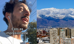 "Chilenos, tenían razón... esto es impresionante": Mexicano alucina con la cordillera de Santiago luego de las lluvias