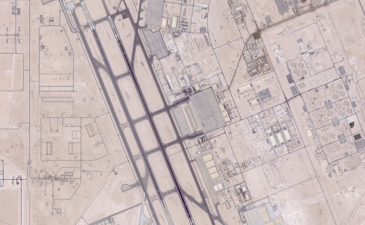 Algunos aviones militares de EE. UU. fueron trasladados desde la base aérea de Qatar la semana pasada, según una imagen satelital