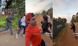 “Nosotros con carbono, él con mocasines”: Trabajador keniata se une a entrenamiento de corredor español rumbo al trabajo