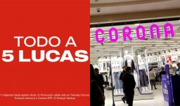 Corona cierra sus puertas en julio: Multitienda hará masivo remate de productos "todo a 5 lucas"