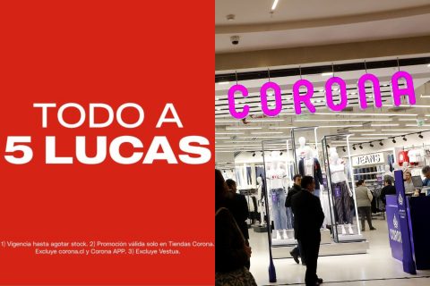 Corona cierra sus puertas en julio: Multitienda hará masivo remate de productos "todo a 5 lucas"