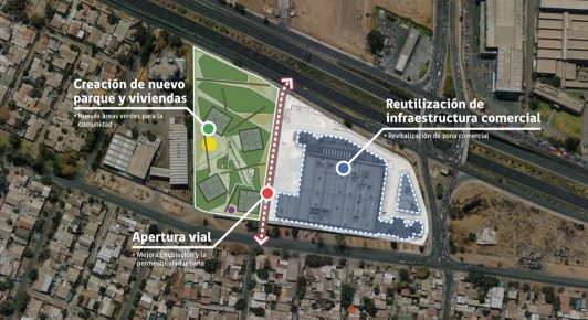 Anuncian complejo habitacional en terrenos del abandonado mall Open Plaza en Conchalí: Así será