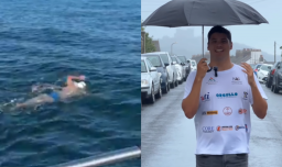 El chileno Sebastián González cruzó el canal de la Mancha nadando: Recorrió 34 kilómetros en 12 horas