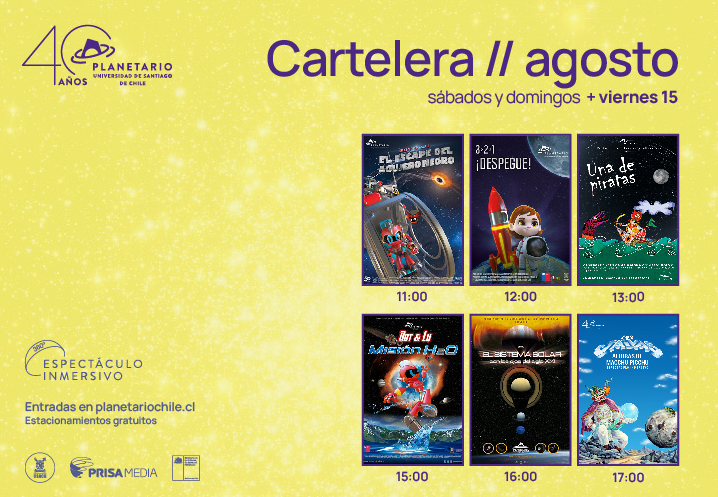 Planetario anuncia nueva cartelera para agosto: Cómo comprar entradas y cuáles son las actividades/Planetario
