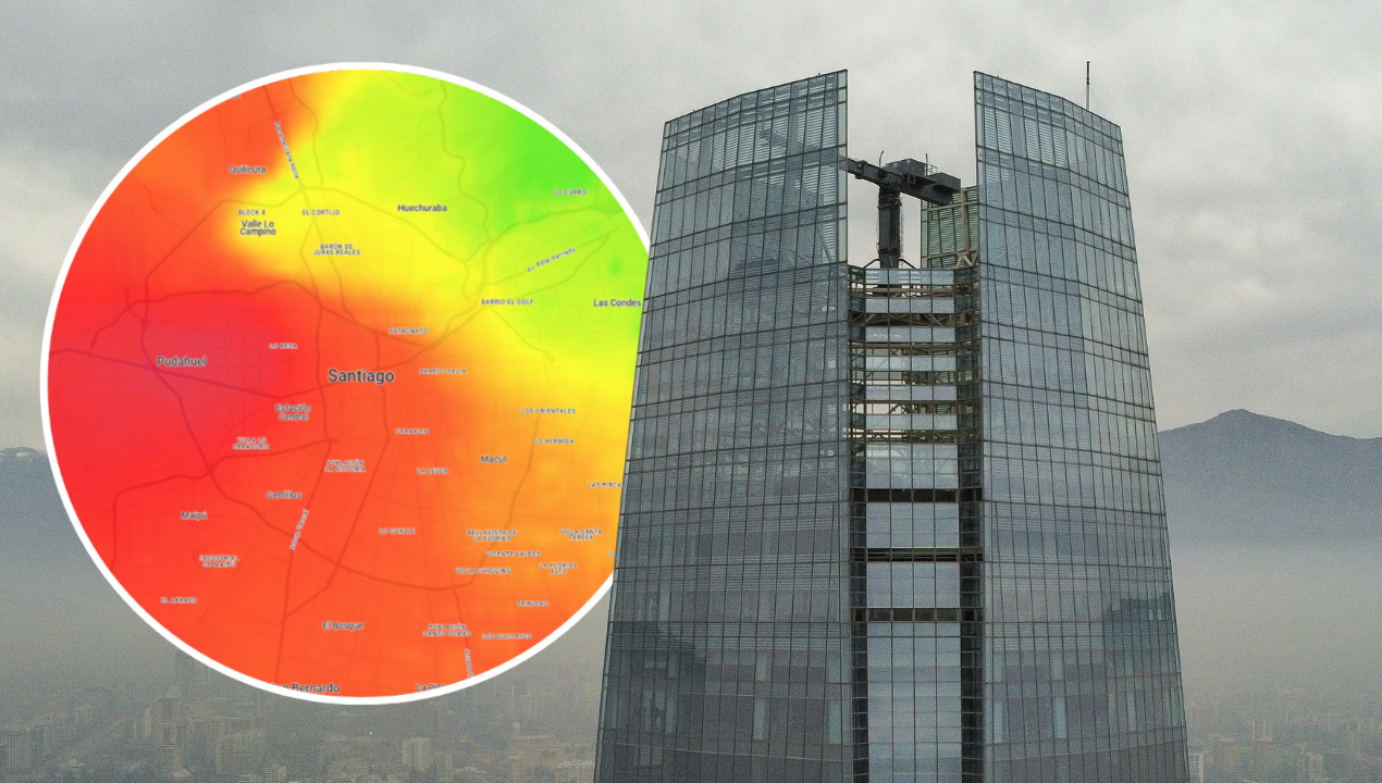 Mapa de contaminación en Santiago: Estas son las comunas con peor calidad de aire este jueves 17 de julio
