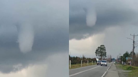 Reportan nube de embudo en Puerto Montt: ¿Qué es este fenómeno y por qué podría derivar en un tornado?