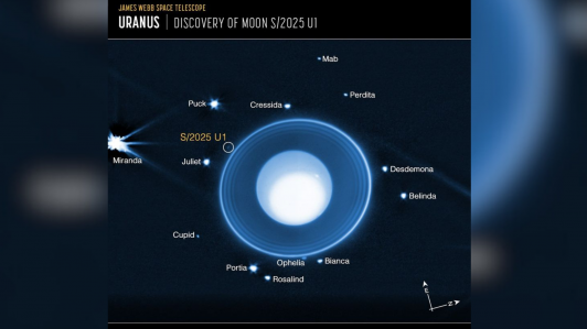 El telescopio James Webb de la Nasa identificó una nueva luna que orbita Urano