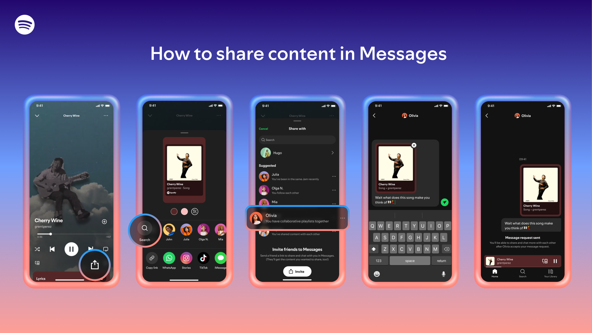 Spotify presenta "Mensajes": La nueva función para compartir contenido en la misma aplicación/Spotify