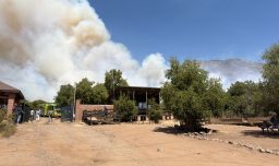 Incendio forestal afecta Las Condes: Bomberos trabajan para impedir avance del fuego