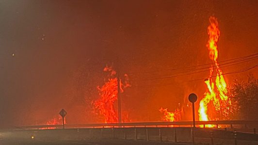 Ñuble: Alcalde de Bulnes dice que "en solo horas se quemaron más de 1.500 hectáreas" y que hay más de 70 viviendas consumidas