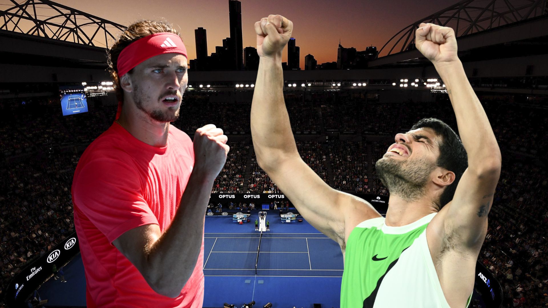 Alcaraz y Zverev protagonizarán la primera semifinal del Australian Open (CNN Chile - EFE/EPA/LUKAS COCH/JOEL CARRETT/Dean Lewins)