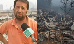Damnificado por incendios en el Biobío usó despacho televisivo para informar que no podría asistir a su trabajo: "Lo material se recupera"