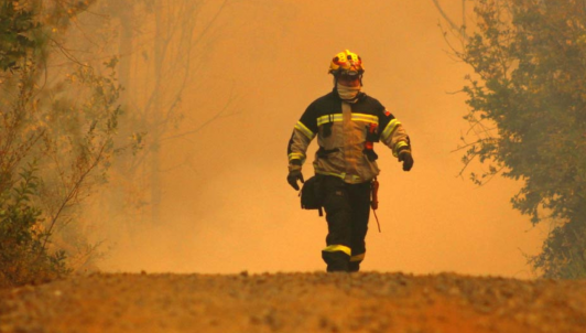 Incendios: Denuncias de disparos obligan a reforzar seguridad para Bomberos y Gobierno descarta evidencia de ataques en Concepción
