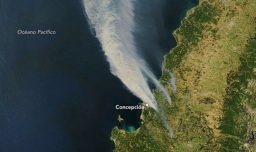 Imagen satelital de la NASA revela la extensión de los incendios forestales de Bíobio y Ñuble