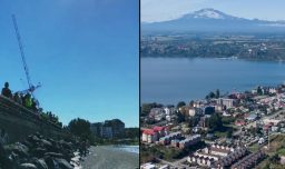 Grúa cae al Lago Llanquihue en Puerto Varas: Alcalde confirmó que no hay lesionados