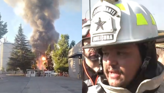 Bomberos advierte riesgo de nueva explosión por camión con gas tras incendio en Renca: Mantienen perímetro de seguridad