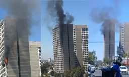 Bomberos combate incendio en edificio de Estación Central: Se realizó evacuación preventiva de los residentes