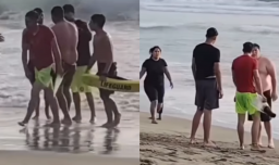 Increpan a salvavidas tras rescate de niño en Cartagena: Testigo asegura que estaba ocupado “pololeando”