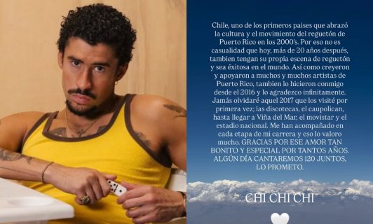 Bad Bunny envía emotivo mensaje tras su paso por Chile: También compartió canción de Los Prisioneros