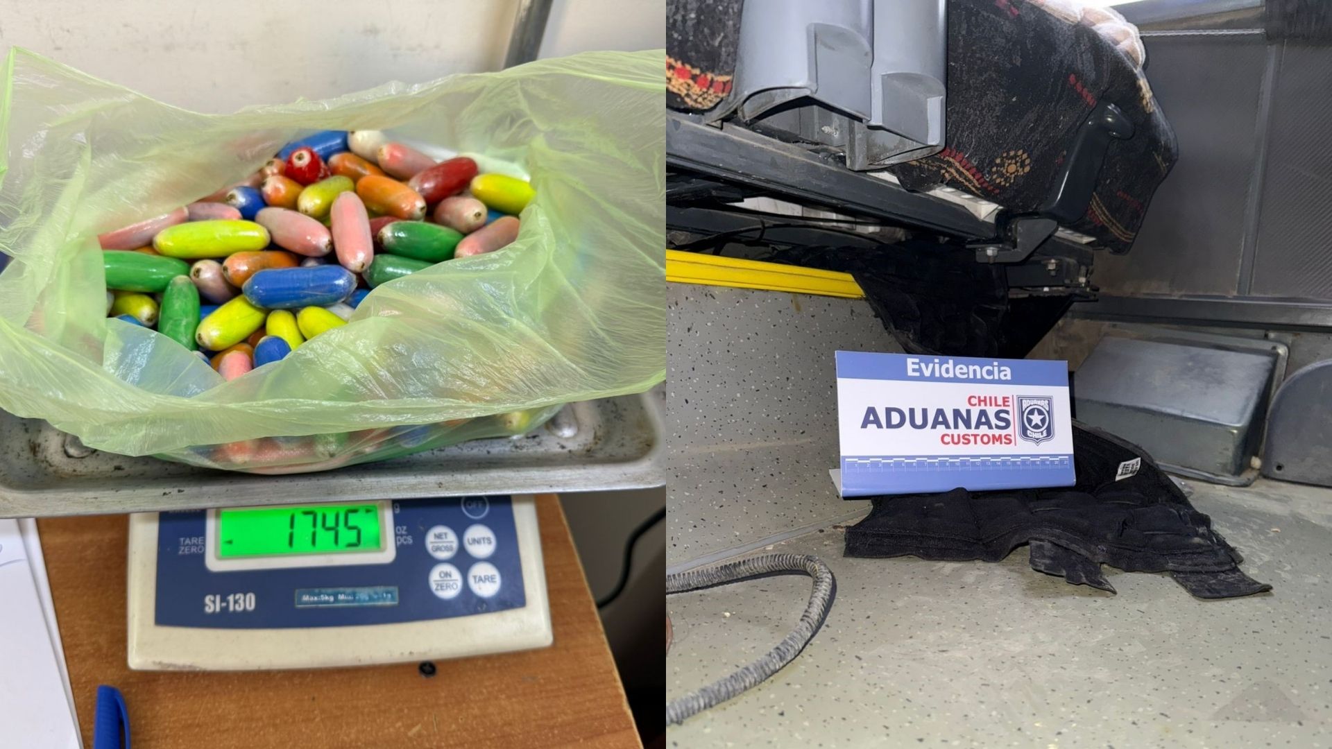 Aduanas detectó más de 3 kilos de ketamina en un bus de pasajeros en Antofagasta