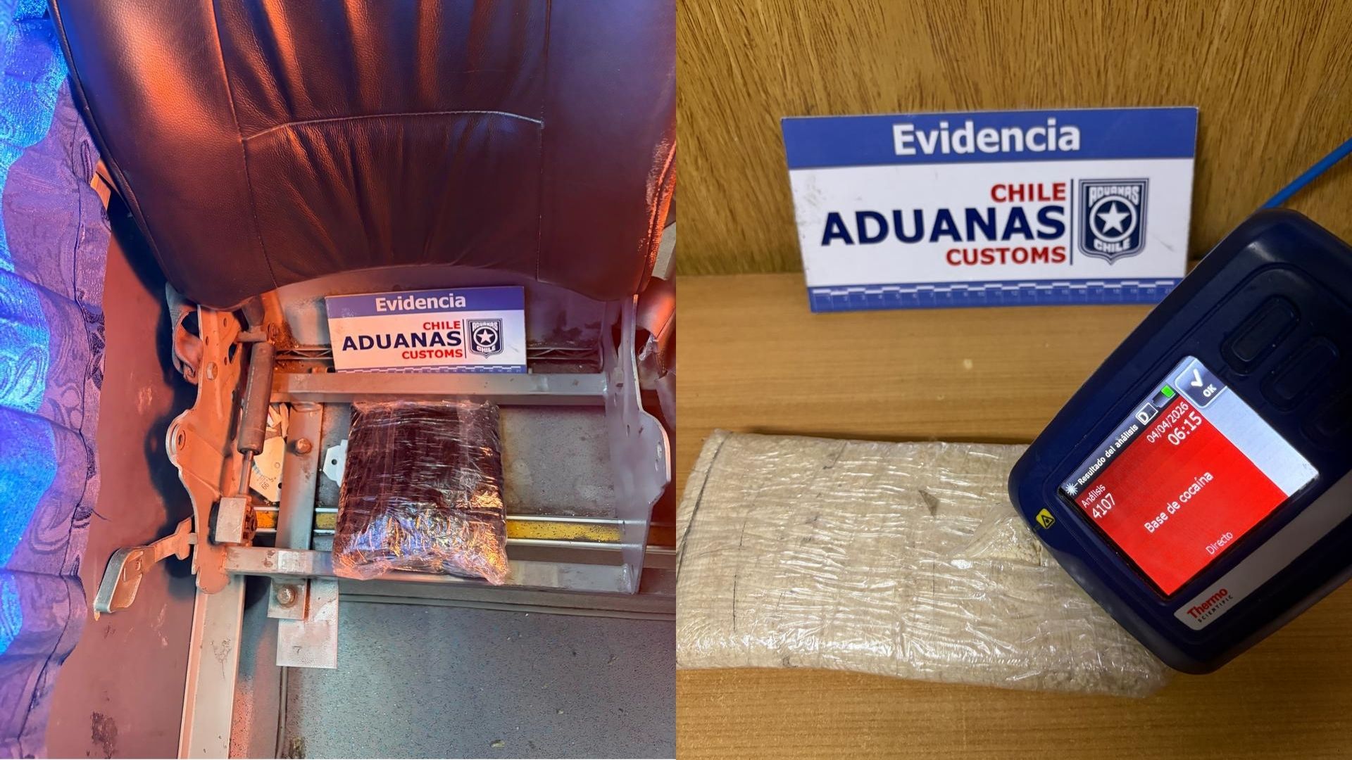 Aduanas frustró intentos de ingreso de cocaína a Chile en el paso Chacalluta: Eran poco más de 3 kilos