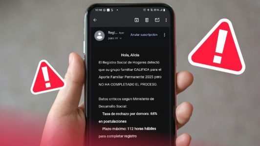 Gobierno alerta por estafa: Falso SMS pide completar datos del Registro Social de Hogares