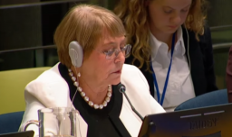 Bachelet presenta su candidatura a la ONU con llamado a la “urgente necesidad de esperanza”