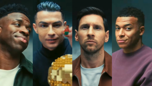 Messi, Cristiano, Vinicius y Mbappé se reúnen en campaña de LEGO para el Mundial 2026